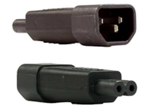 RackPower KNCFA08-01 - Adapter: 10A C14 IEC plug to C7 IEC "Figure 8" socket