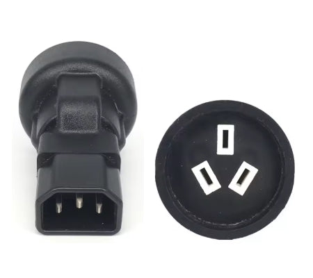 RackPower KNCNA08-01 - Adapter: 10A C14 IEC plug to 10A 3 Pin Socket