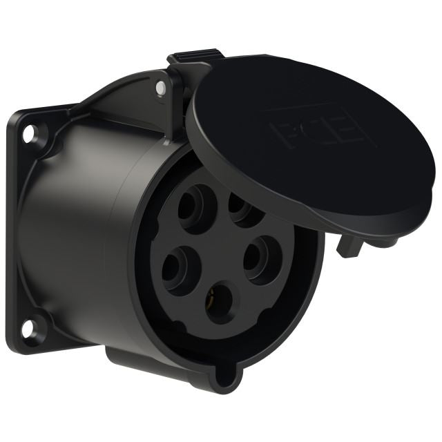 RackPower KNE3U52-05 - 32A CEE 5p IP44/54 PCE Midnight Einbausteckdose
