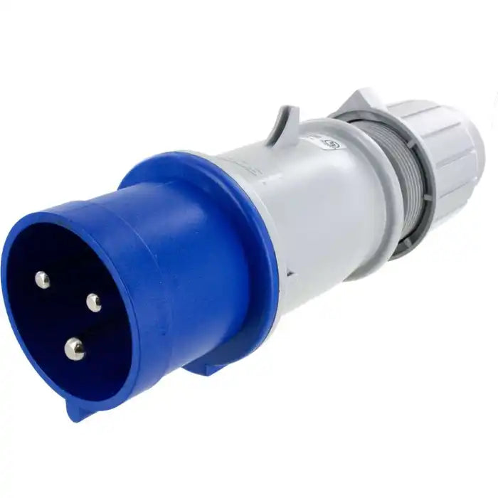 RackPower KNEP58-08 - 32A 3 pin IEC309 IP44 plug - Blue