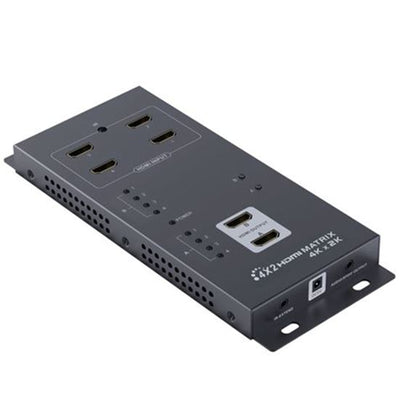 LENKENG LKV342PRO - 4-In-2-out HDMI Matrix Switch. Supports up to UHD 4K2K@30Hz & 1080p Full HD.