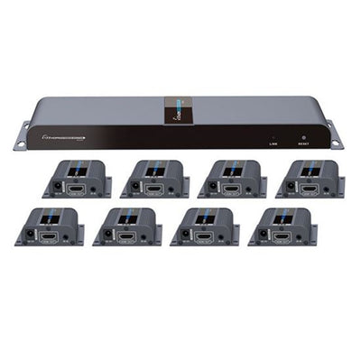 LENKENG LKV718PRO - 1-In-8-Out 1080P HDMI Extender 1x HDMI 8x RJ45 out Compatible w/ CAT6/6a/7 Cables