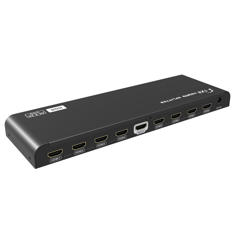 LENKENG LKV318V2-0-HDR - 1-In-8-out HDMI Splitter w/ HDR & EDID. UHD Res up to 4K2K@30/60Hz