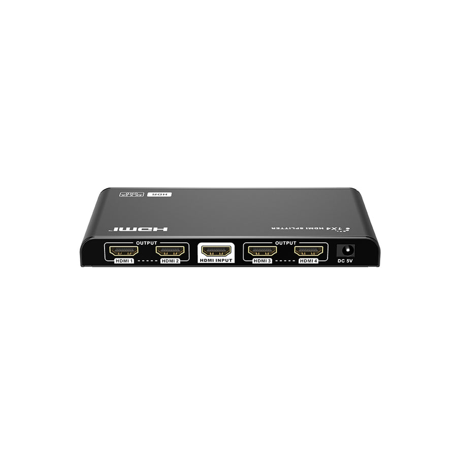 LENKENG LKV314HDR-V2.0 LENKENG 1-In-4-Out HDMI Splitter With HDR & EDID Supports UHD Res up to 4K2K30/60Hz HDMI 2.0 & HDCP2.2 Compliant. Low Power Consumption. Plug & Play. Solid Metal Housing