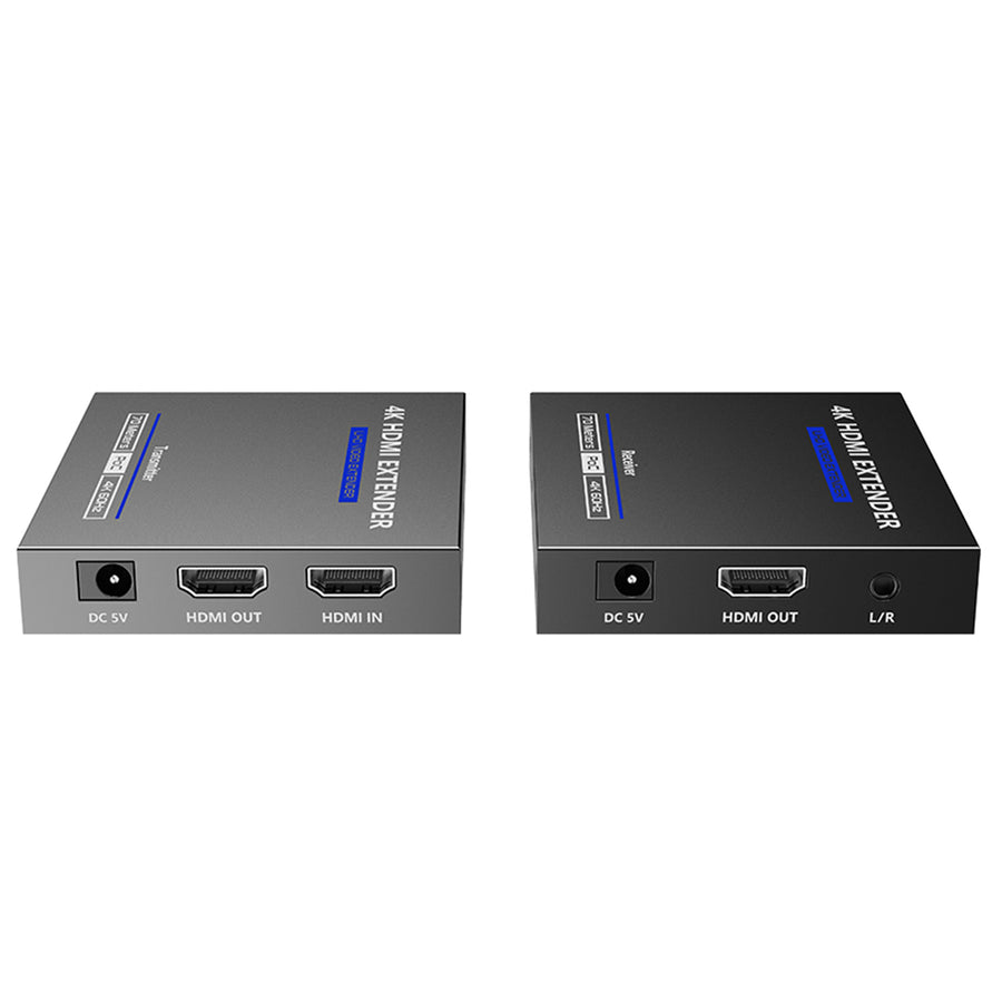 LENKENG LKV565P - HDMI 2.0 Extender over Cat6/6e Kit w/ PoC for Rx. Supports up to 4K@60Hz. Zero