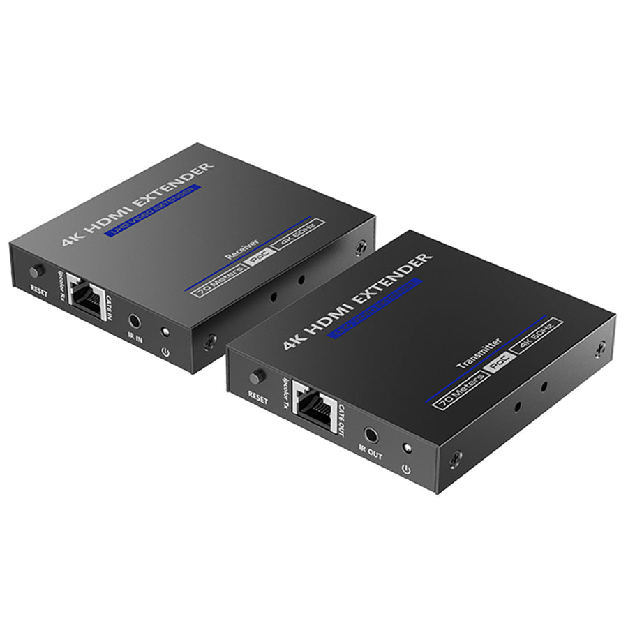 LENKENG LKV565P - HDMI 2.0 Extender over Cat6/6e Kit w/ PoC for Rx. Supports up to 4K@60Hz. Zero
