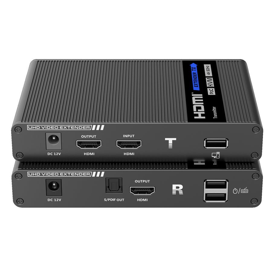 LENKENG LKV676KVM-P - 4K HDMI Extender w/ KVM Support Over Single CAT6/6A Mouse & Keyboard Ext via USB