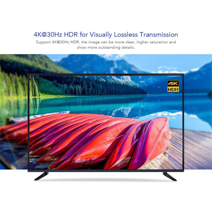 LENKENG LKV724P - 1-In-4-Out 4K@30Hz HDMI Extender. 1x HDMI 4x RJ45 out Compatible w/ CAT6/6a/7 Cables