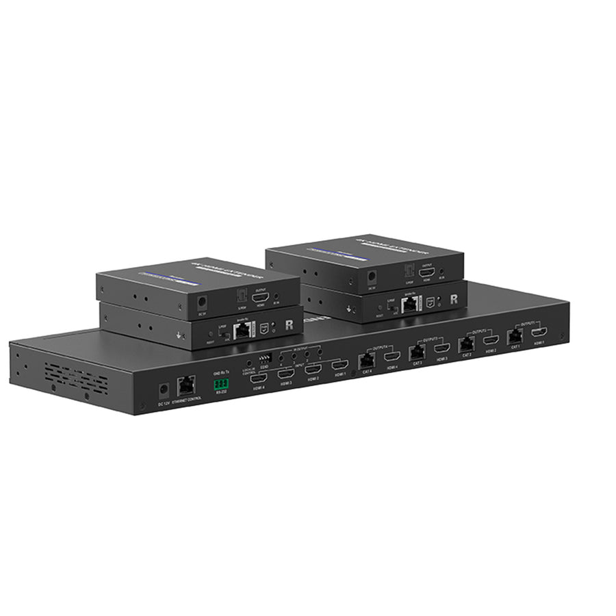LENKENG   4x4 HDMI Extender Kit Matrix Switch