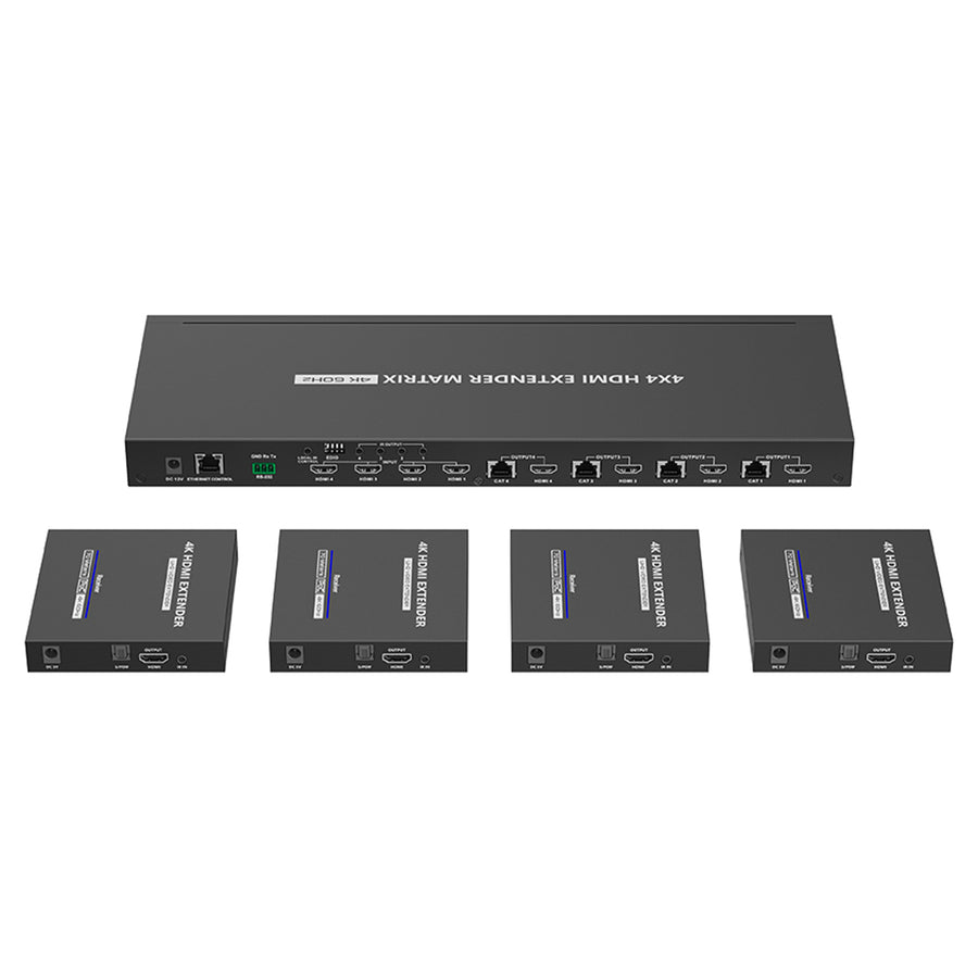 LENKENG   4x4 HDMI Extender Kit Matrix Switch