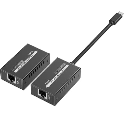 LENKENG LKV600TH-L - USB-C to HDMI Extender Includes both Tx & Rx Units. Supports Res up to 4K@144Hz.