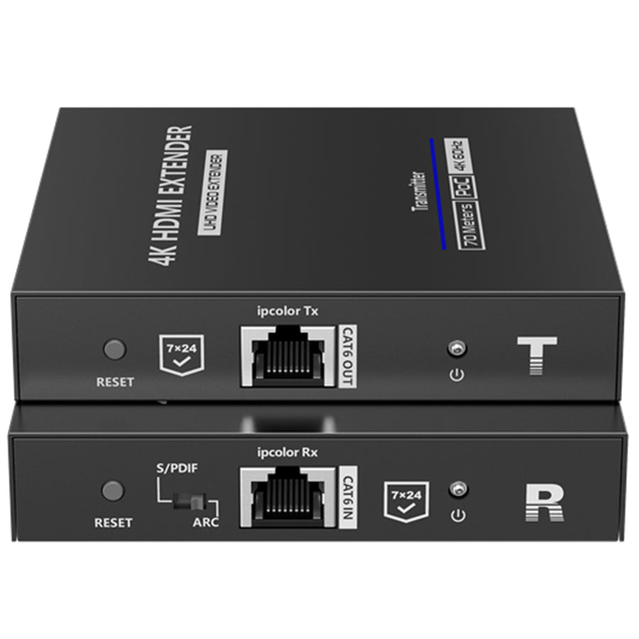 LENKENG LKV676P-I - HDMI 2.0 POC Extender Over Cat6/6a. Supports up to 4K@60H Zero Latency. Two Way IR. HDMI