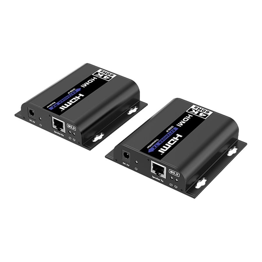 LENKENG LKV483-M5.0 - HDMI Extender over IP CAT5/5e/6 Network Kit Transmitter & Receiver Kit