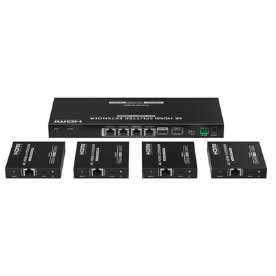 LENKENG LKV824P-N 1-In-4-Out 4K 60Hz HDMI Extender. 1x HDMI 4x RJ45 out PoC. Kompatibel CAT6 & höher