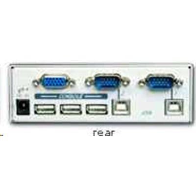 REXTRON KAG12-BK - 1-2 USB Automatic KVM Share 1x Keyboard/Video/ Mouse 2x CPU''s via the VGA US