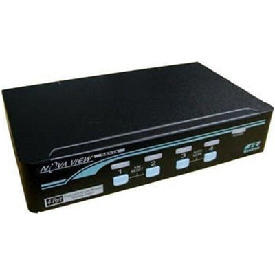 KAG14-BK - REXTRON 1-4 USB Automatic KVM Switch. Share 1x Keyboard Video /Mouse with 4x CPU''s via the VGA & USB ports. 4x 1.8m leads included