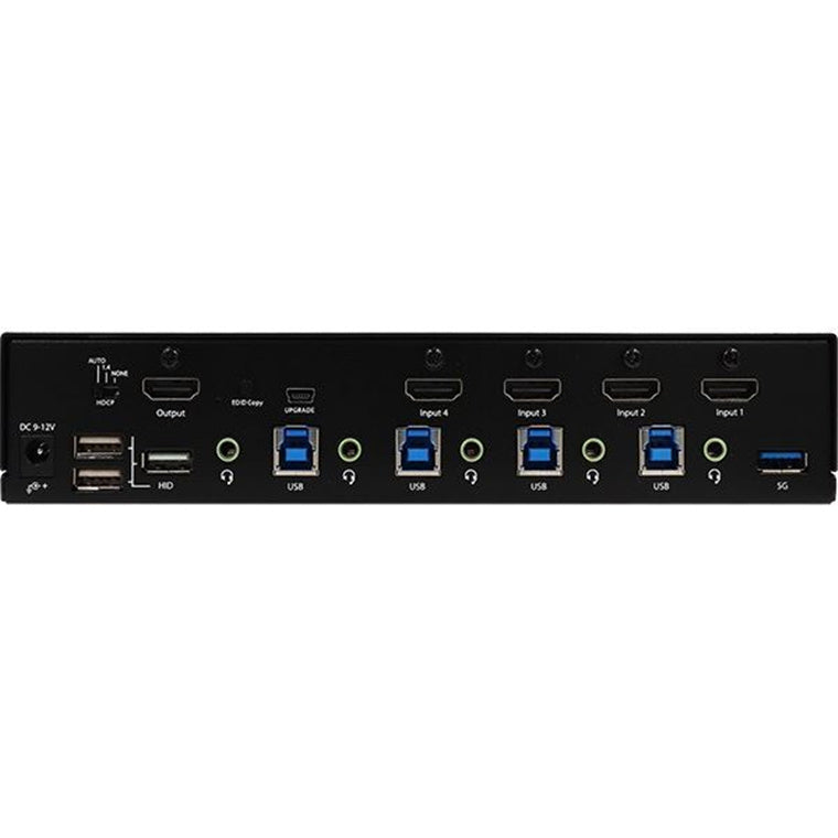 REXTRON MKAG-G3114 - 4 Ports True 4K HDMI KVM Switch w/ HDCP Engine & 3.5mm Audio Built-In USB 3.2 Gen 1