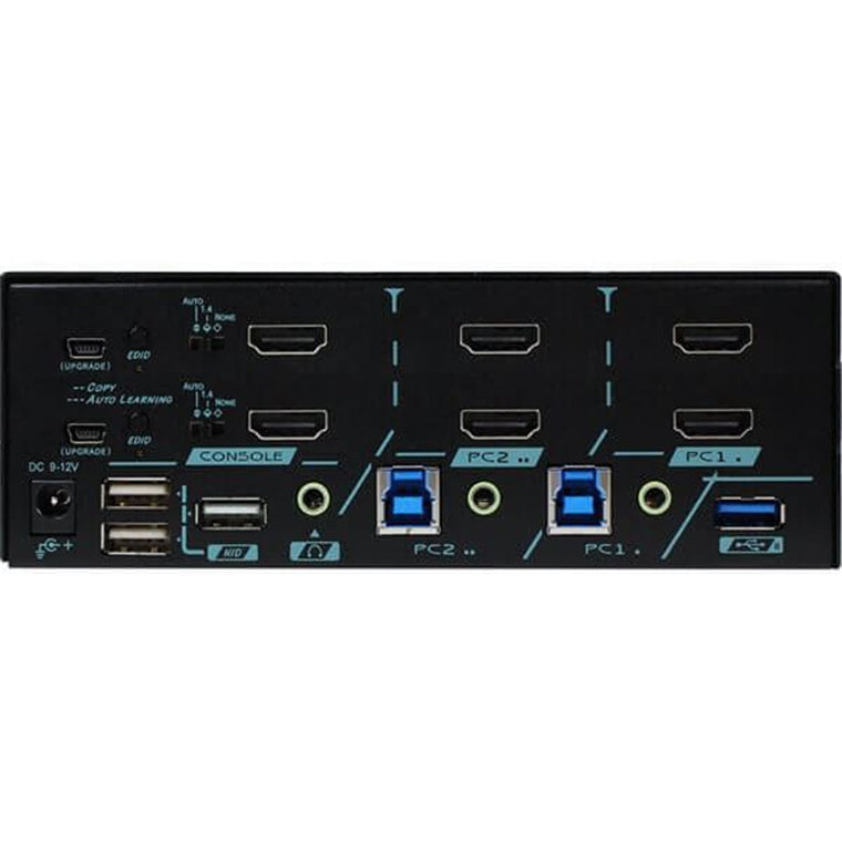 REXTRON 2 Ports Dual Monitor HDMI KVM Switch w/ HDCP Engine EDID USB 3.2 Gen 1 Audio