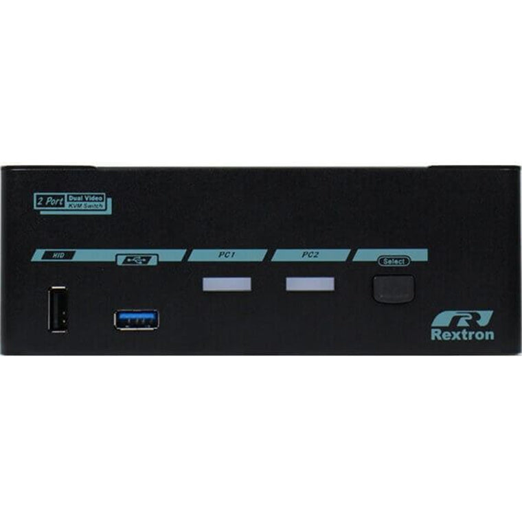 REXTRON 2 Ports Dual Monitor HDMI KVM Switch w/ HDCP Engine EDID USB 3.2 Gen 1 Audio