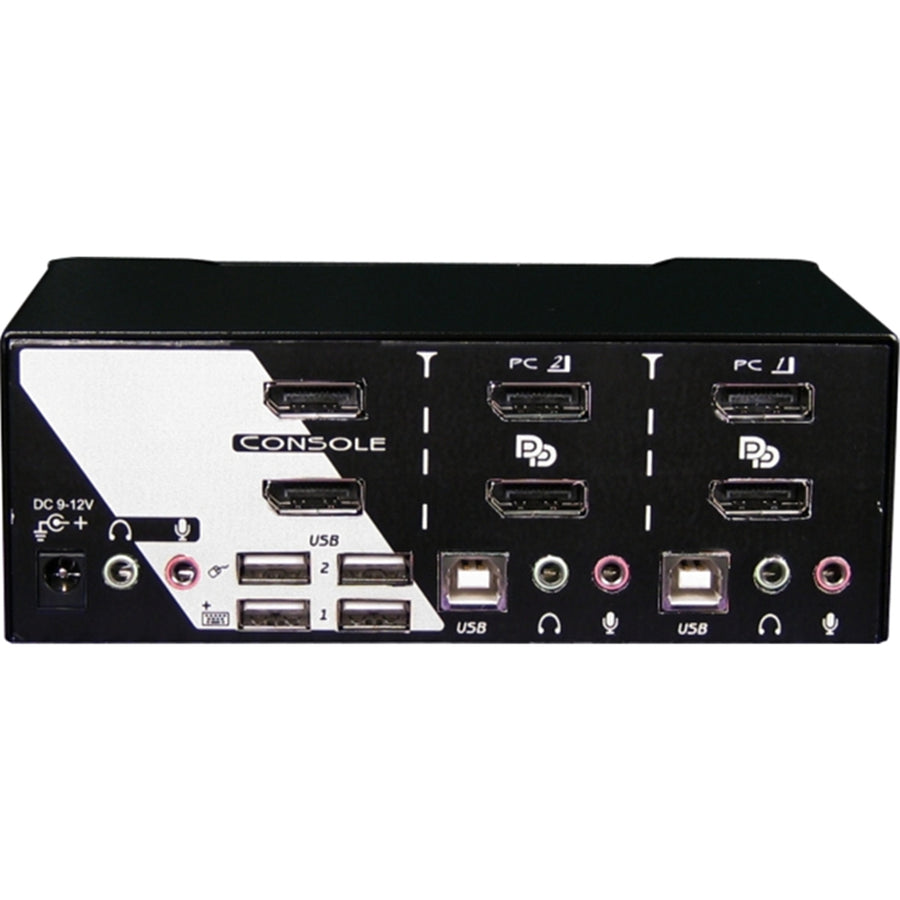 REXTRON PADG-122 - 2 Port Dual DisplayPort USB KVM Switch w/ Audio. Dual DisplayPort Max res. 4K60Hz.