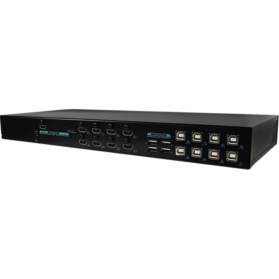REXTRON KNVM-08A0 - 8 Port HDMI 4K KVM Switch. 8 PC''s to Share Multiple USB Peripherals.