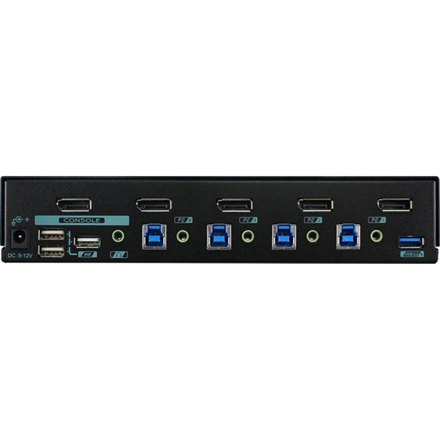 REXTRON PAAG-E3114 - 4 Port USB-A KVM Switch w/ Audio & Hotkey Control. 4 Computers Share Up to 4x USB