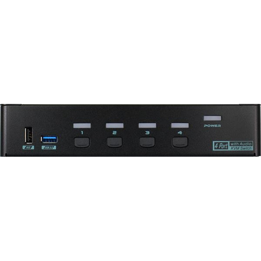 REXTRON PAAG-E3114 - 4 Port USB-A KVM Switch w/ Audio & Hotkey Control. 4 Computers Share Up to 4x USB