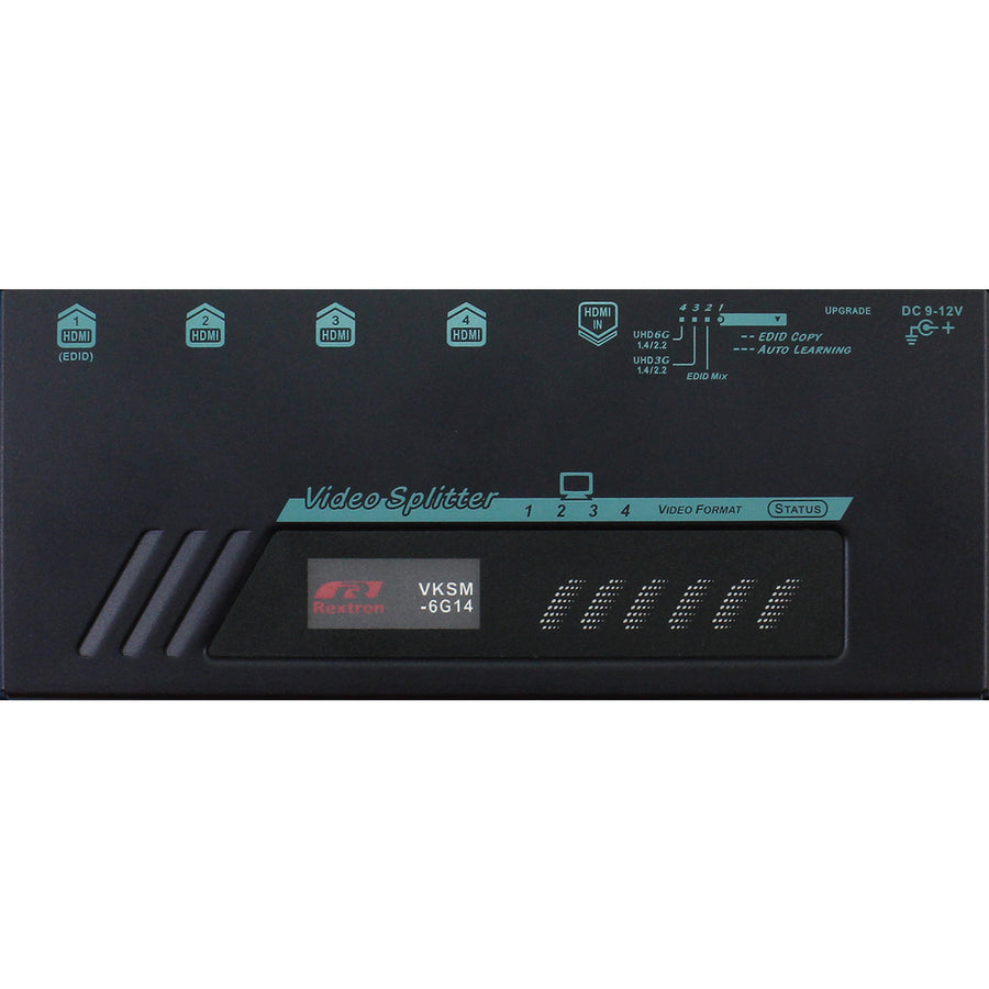 REXTRON VKSM-6G14 - 1-In-4-out 18G HDMI 2.0 Splitter. Supports Ultra-HD Resolution up to 4K@60Hz