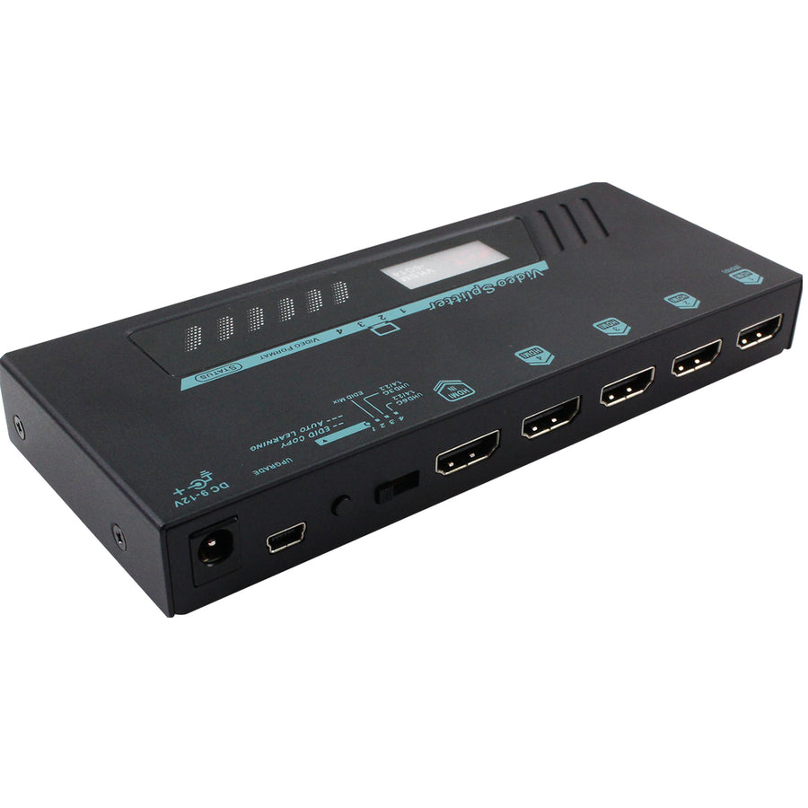 REXTRON VKSM-6G14 - 1-In-4-out 18G HDMI 2.0 Splitter. Supports Ultra-HD Resolution up to 4K@60Hz