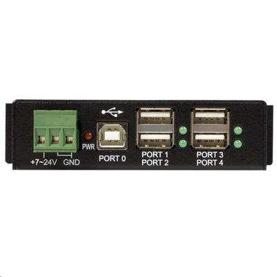 StarTech.com ST4200USBM 4-Port USB 2.0 Hub - Metal Industrial USB-A Hub - Din Rail, Wall or Desk Mountable USB Data Hub - TAA Compliant USB Expander Hub