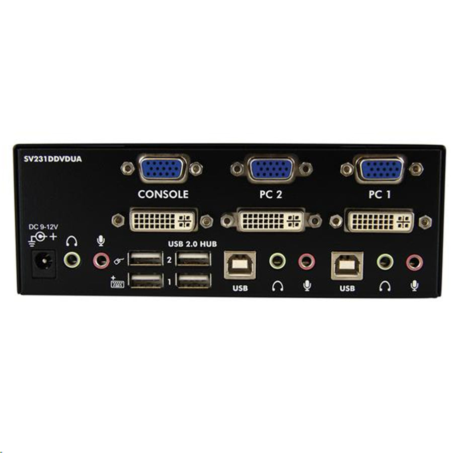 StarTech.com SV231DDVDUA 2-Port DVI-VGA-KVM-Switch für zwei Monitore