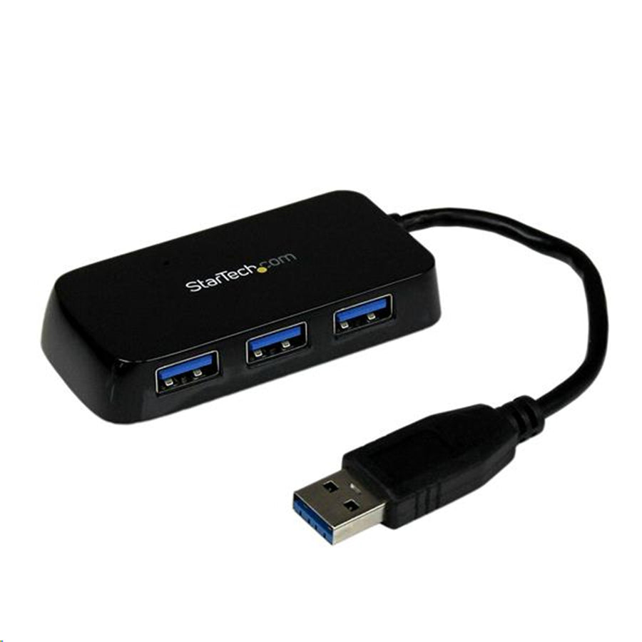 StarTech.com Tragbarer Mini-USB-3.0-Hub mit 4 Anschlüssen – Schwarz