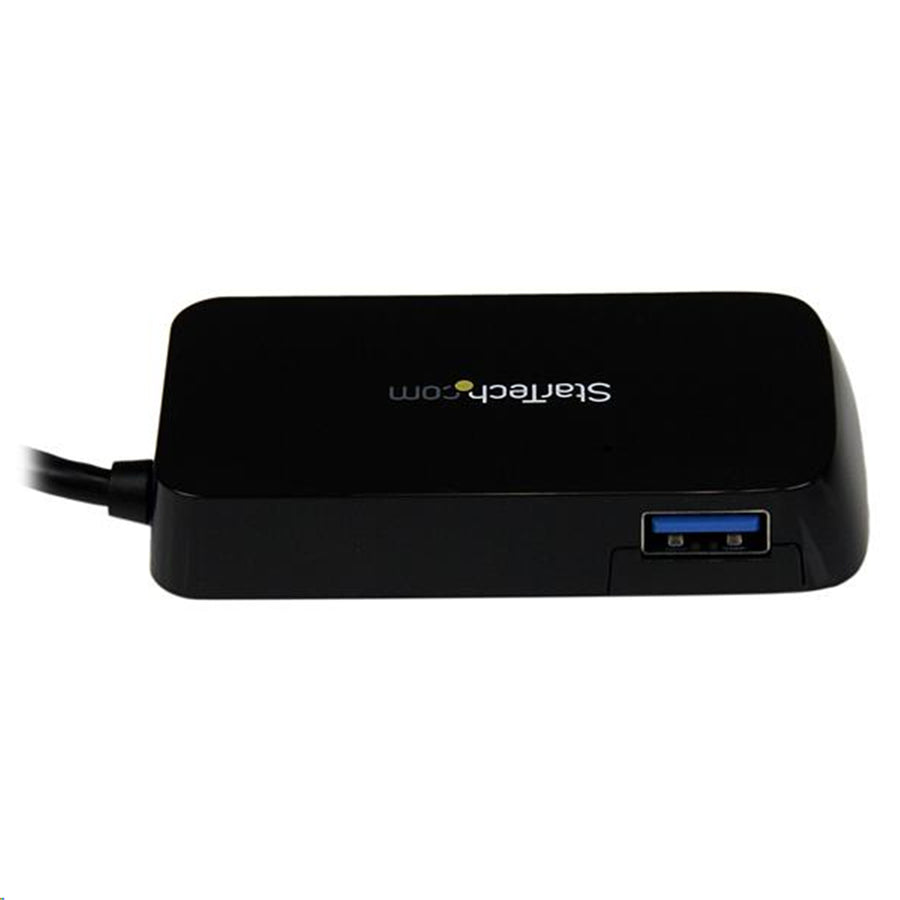 StarTech.com Tragbarer Mini-USB-3.0-Hub mit 4 Anschlüssen – Schwarz