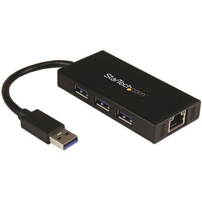 StarTech.com USB 3.0 Portable Hub with Gigabit Ethernet