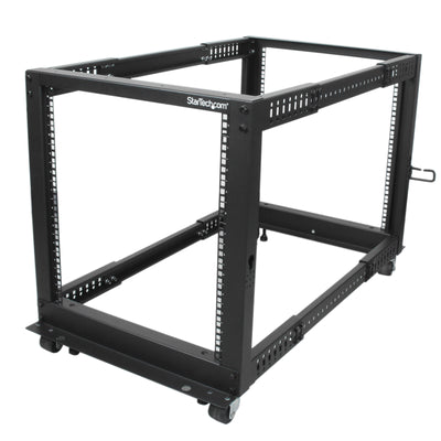 StarTech.com 4POSTRACK12U 12U 19" Open Frame Server Rack - 4 Post Adjustable Depth 56-102cm Mobile - Free Standing Rolling Network/Computer Equipment Data Rack - Dell PowerEdge HP ProLiant ThinkServer