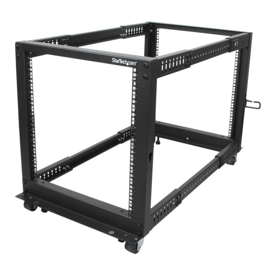 StarTech.com 4POSTRACK12U 12U 19" Open Frame Server Rack - 4 Post Adjustable Depth 56-102cm Mobile - Free Standing Rolling Network/Computer Equipment Data Rack - Dell PowerEdge HP ProLiant ThinkServer