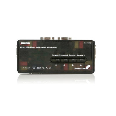 StarTech.com SV411KUSB - 4 PORT USB KVM SWITCH W/ AUDIO & CABLES