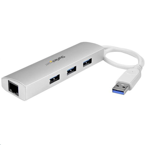 3 Port Portable USB 3.0 Hub plus GbE