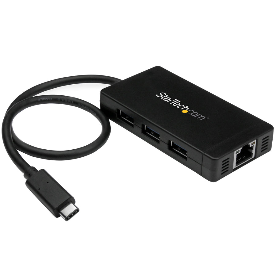 3 Port USB 3.0 Hub with USB-C and GbE