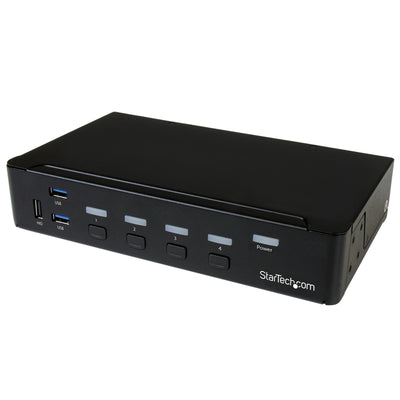 StarTech.com SV431DPU3A2 - 4-Port DisplayPort KVM - USB 3.0 - 4K