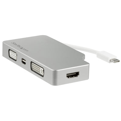 StarTech.com CDPVGDVHDMDP USB-C Multiport Video Adapter - Aluminum - USB-C to VGA/HDMI/Mini DisplayPort/DVI Adapter - Display Adapter