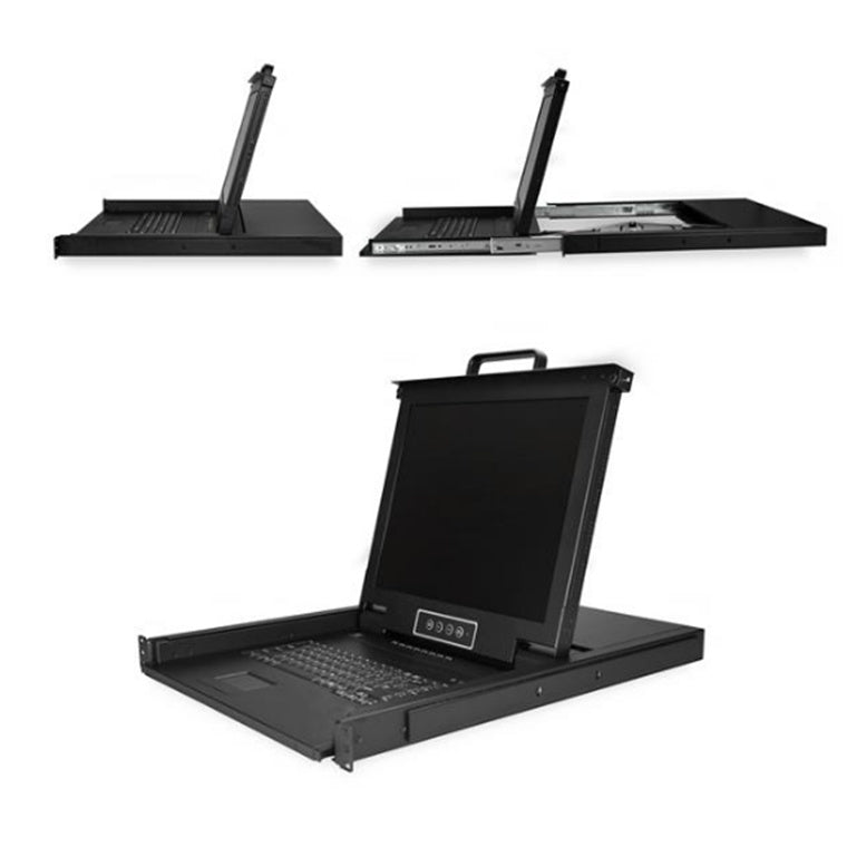StarTech.com RKCONS1708K 8 Port Rackmount KVM Console w/ 1.8m Cables - Integrated KVM Switch w/ 17" LCD Monitor - Fully Featured 1U LCD KVM Drawer- OSD KVM - Durable 50,000 MTBF - USB + VGA Support