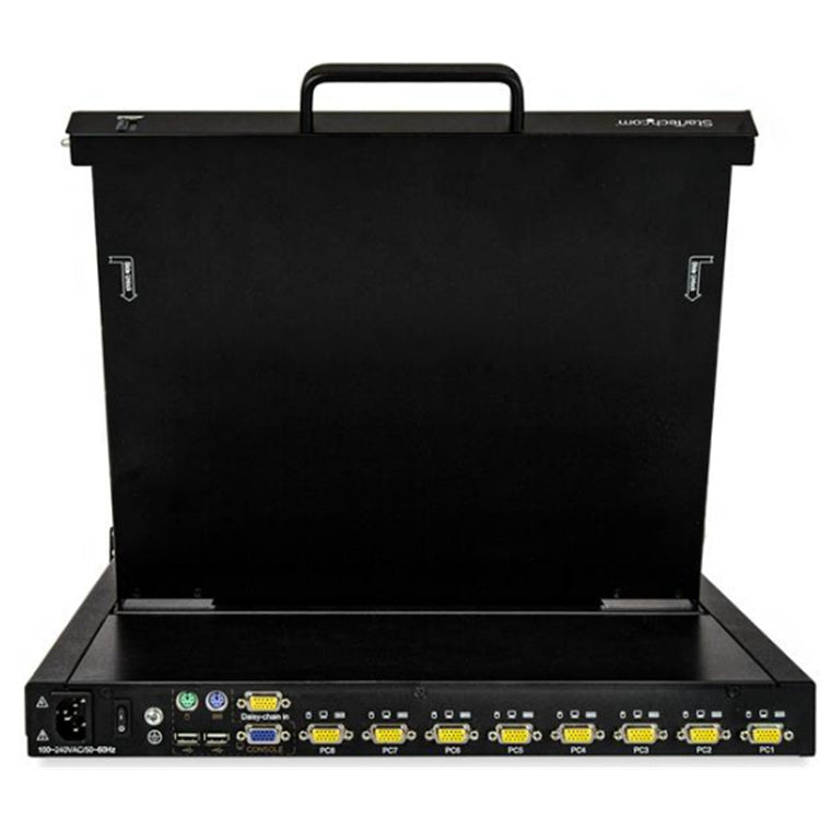 StarTech.com RKCONS1708K 8 Port Rackmount KVM Console w/ 1.8m Cables - Integrated KVM Switch w/ 17" LCD Monitor - Fully Featured 1U LCD KVM Drawer- OSD KVM - Durable 50,000 MTBF - USB + VGA Support