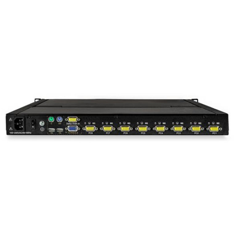 StarTech.com RKCONS1708K 8 Port Rackmount KVM Console w/ 1.8m Cables - Integrated KVM Switch w/ 17" LCD Monitor - Fully Featured 1U LCD KVM Drawer- OSD KVM - Durable 50,000 MTBF - USB + VGA Support