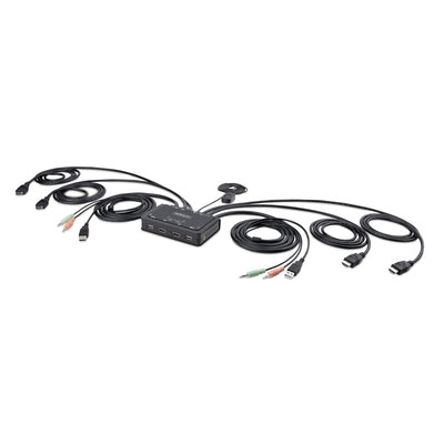 StarTech.com C2-DH46-UA2-CBL-KVM - 2-Port Dual-Monitor Cable KVM Switch