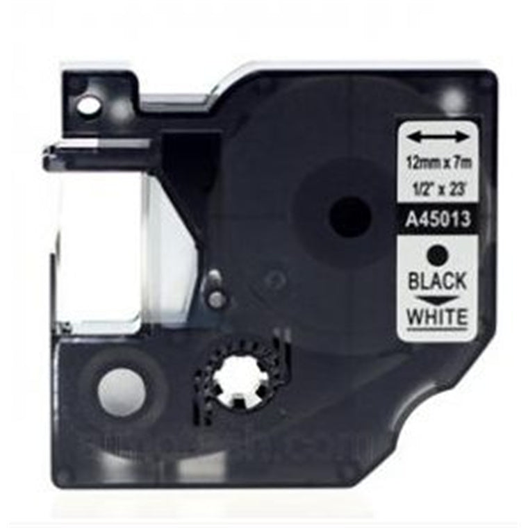 ID45013 - Okin Kompatibles Dymo D1 Schriftband 12mmx7m Schwarz auf Weiß