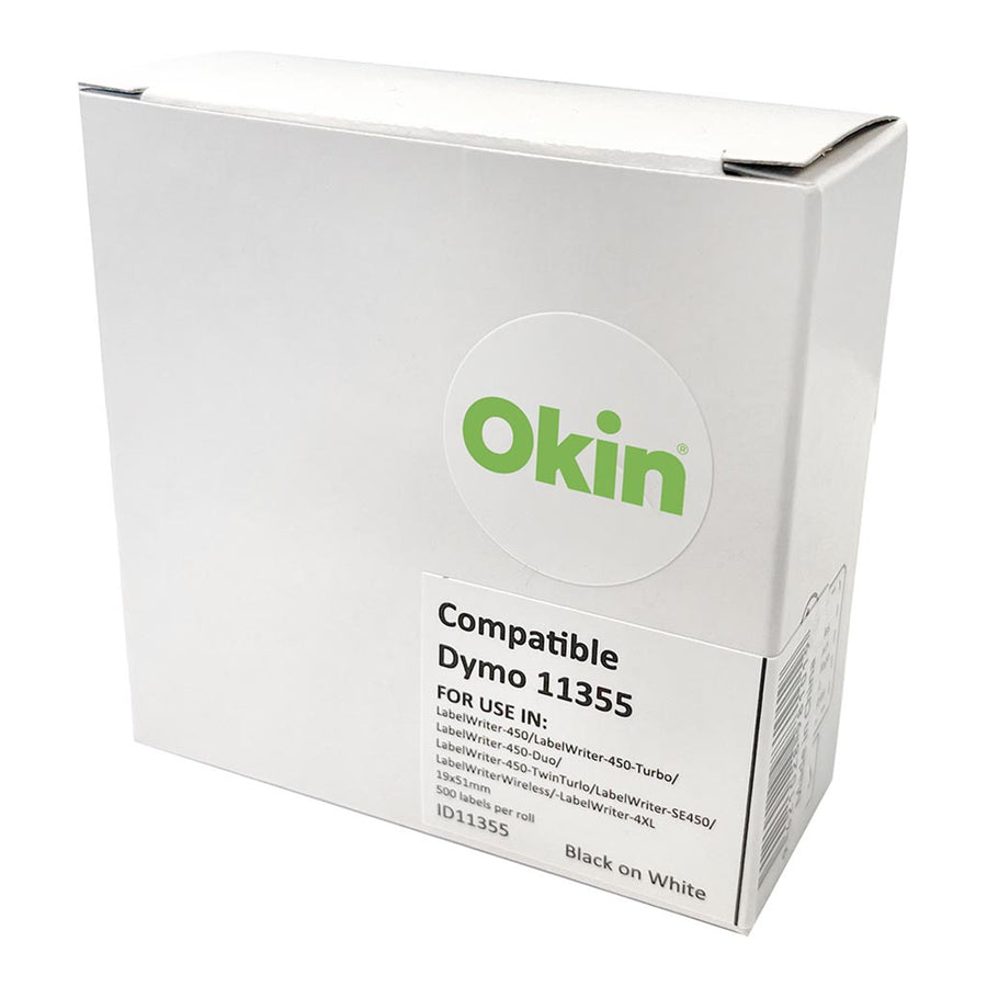 ID11355 - Okin Compatible Dymo LW Labels 51x19mm 500 Roll