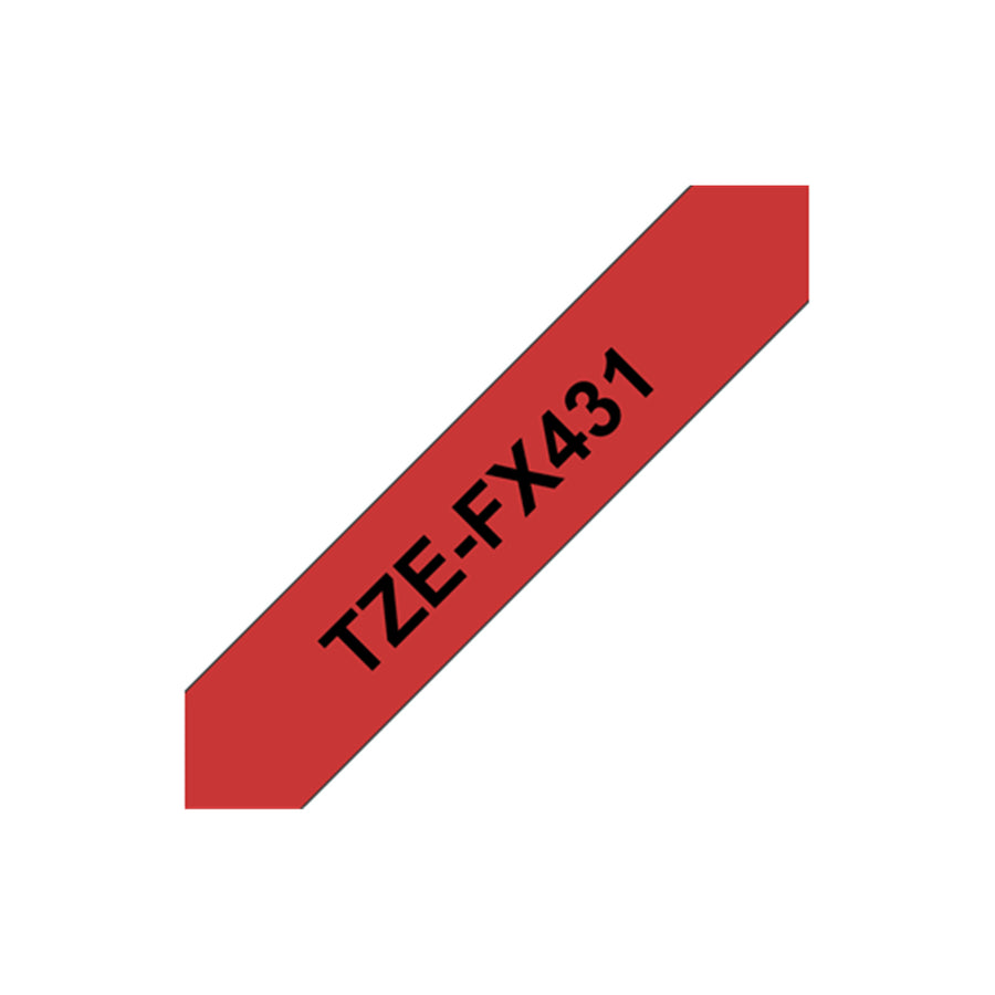 Brother Tape Black on Red TZEFX431