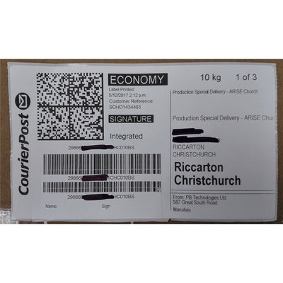 Thermal Direct Courier Post 101 mm x 173 mm on a 76 mm core 750 per roll