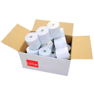Calibor RO5738T Thermal Plain Paper Roll 57x38mm Eftpos THERMAL Paper 5x10s BOXED 50 rolls in total 57mm (paper width) x 38mm (roll diameter)